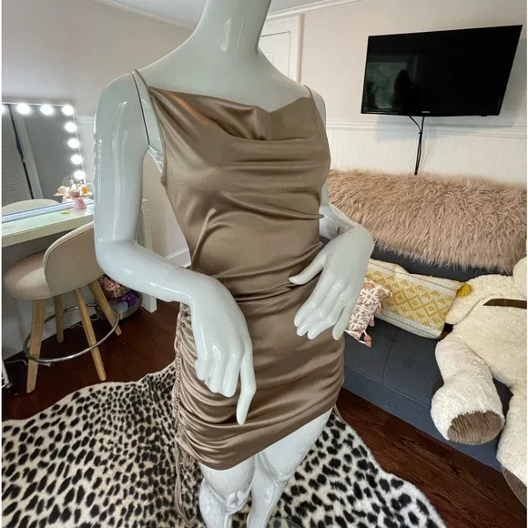 H&M | Dresses | Hm Champagne Bodycon Dress | Poshmark